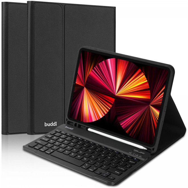 Θήκη Apple iPad Air 7 2025 11" / iPad Air 6 2024 11" - Buddi Zuna Keyboard Case με Υποδοχή για Apple Pencil και Πληκτρολόγιο Bluetooth - Black