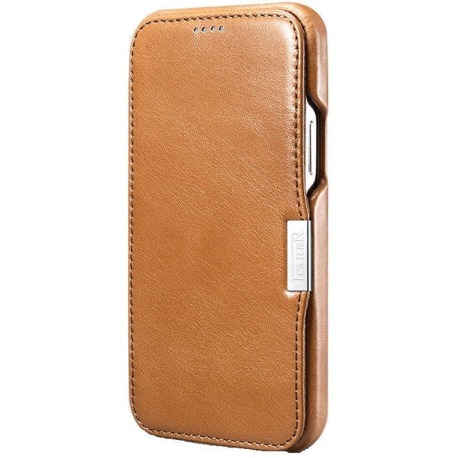 Θήκη Apple iPhone 11 - iCarer Vintage Series Side-Open Δερμάτινη - Khaki