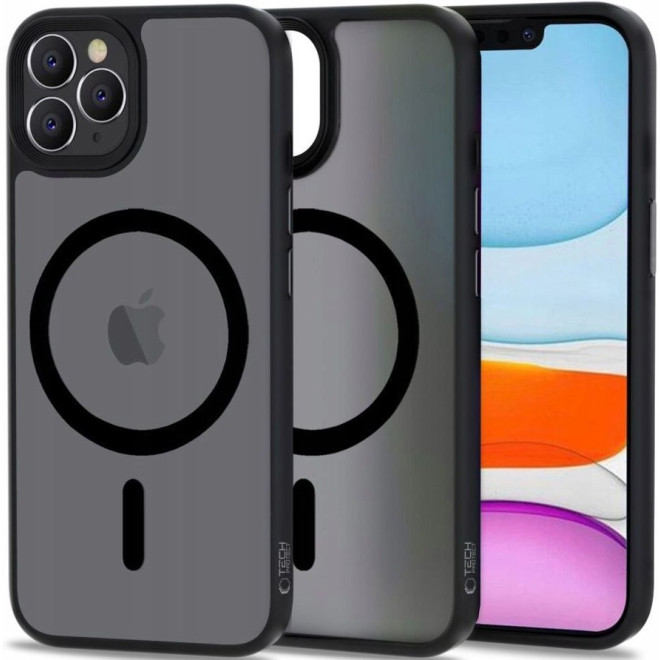 Θήκη Apple iPhone 11 Pro - Tech-Protect MagMat Σκληρή Ημιδιάφανη με MagSafe - Matte Black