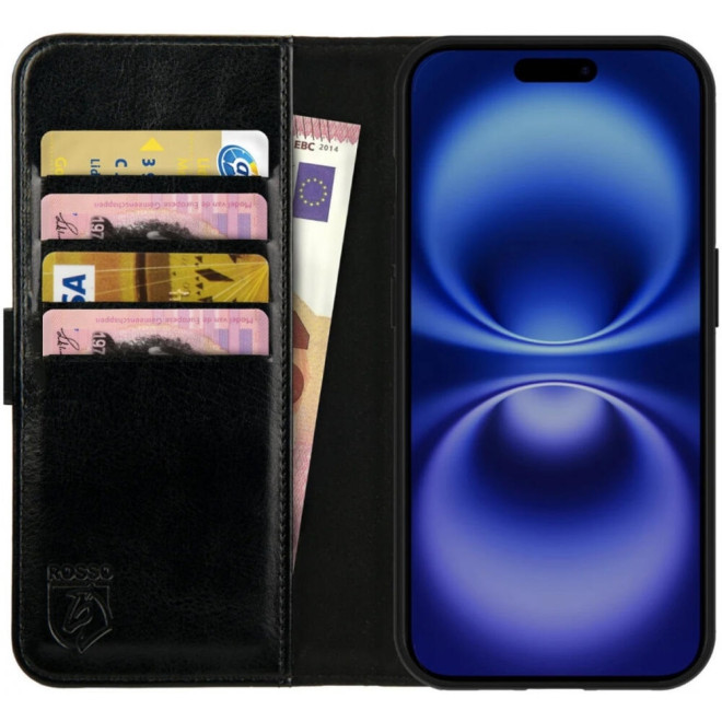 Θήκη Apple iPhone 16 Plus - Rosso Element PU Πορτοφόλι - Black