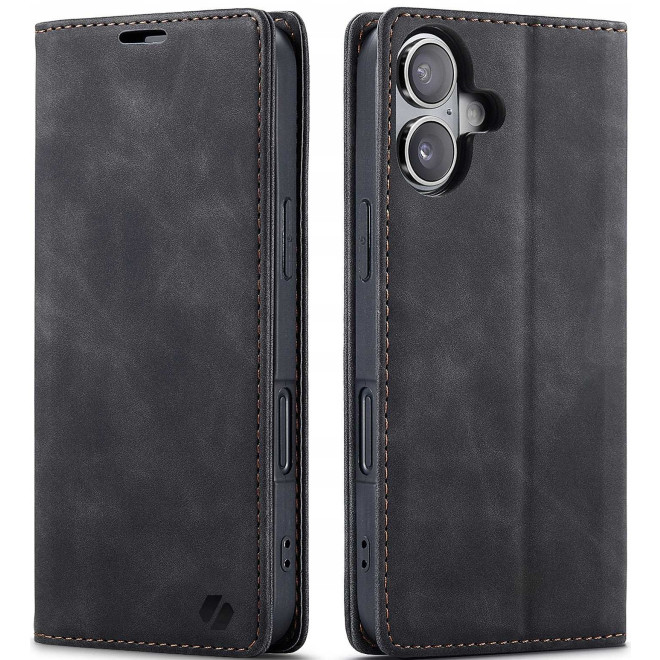Θήκη Apple iPhone 16 Plus - Spacecase Wallet Πορτοφόλι - Black