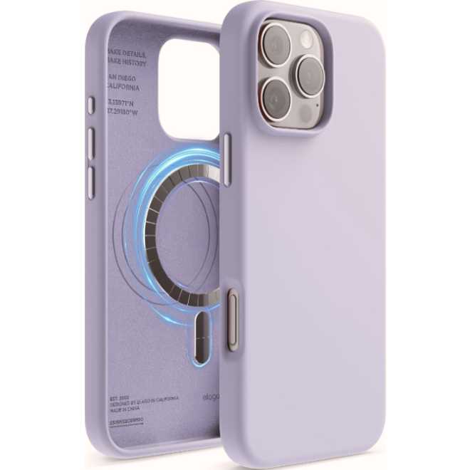 Θήκη Apple iPhone 16 Pro - Elago Magnetic Silicone Case Premium Σιλικόνης με MagSafe - Purple
