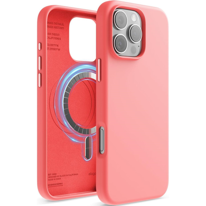 Θήκη Apple iPhone 16 Pro Max - Elago Magnetic Silicone Case Premium Σιλικόνης με MagSafe - Pink
