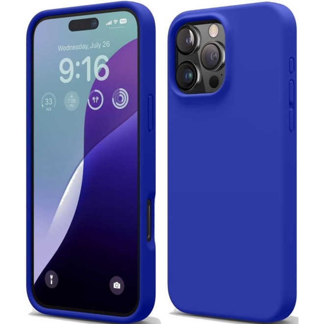 Θήκη Apple iPhone 16 Pro Max - Elago Silicone Case Premium Σιλικόνης - Cobalt Blue 