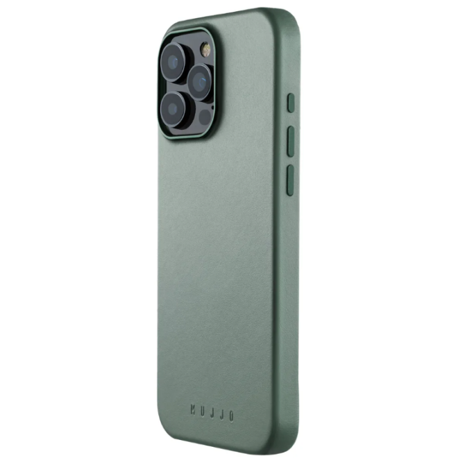 Θήκη Apple iPhone 16 Pro Max - MUJJO Full Leather Case Δερμάτινη με MagSafe - Green Smoke