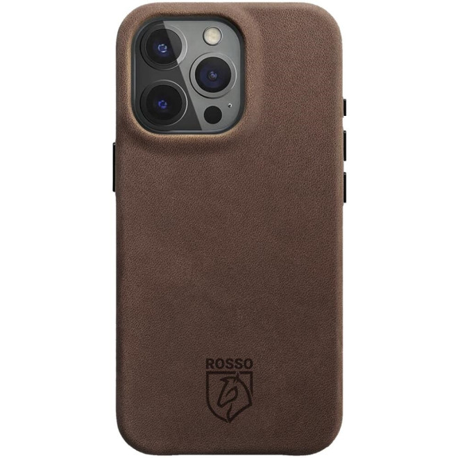 Θήκη Apple iPhone 16 Pro Max - Rosso Elite Back Cover Δερμάτινη με MagSafe - Brown 