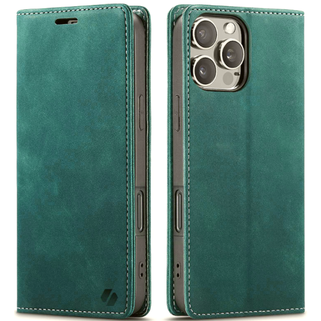 Θήκη Apple iPhone 16 Pro Max - Spacecase Wallet Πορτοφόλι - Green 