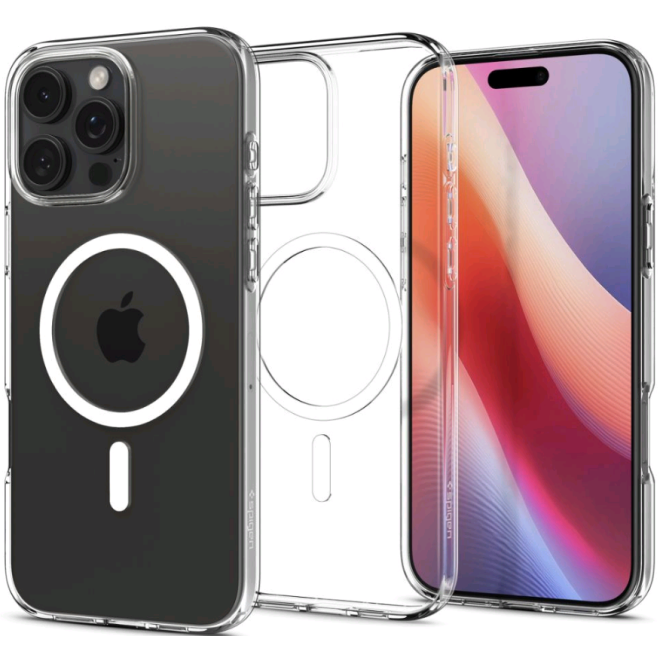 Θήκη Apple iPhone 16 Pro Max - Spigen Liquid Crystal MagFit Σιλικόνης με MagSafe - Crystal Clear