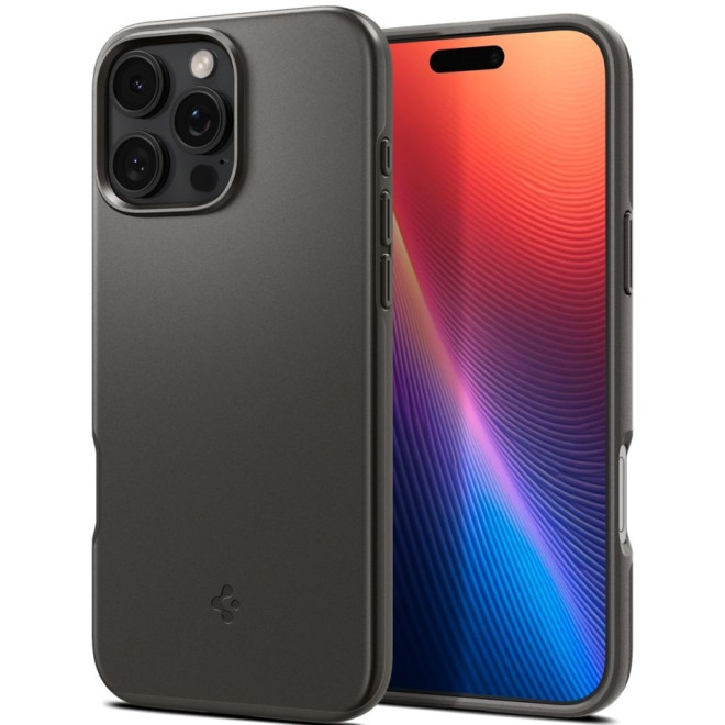 Θήκη Apple iPhone 16 Pro Max - Spigen Thin Fit MagFit Σκληρή με MagSafe - Gunmetal 