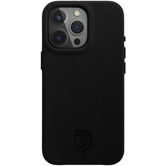 Θήκη Apple iPhone 16 Pro - Rosso Elite Back Cover Δερμάτινη με MagSafe - Black