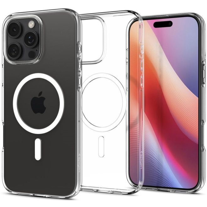 Θήκη Apple iPhone 16 Pro - Spigen Liquid Crystal MagFit Σιλικόνης με MagSafe - Crystal Clear