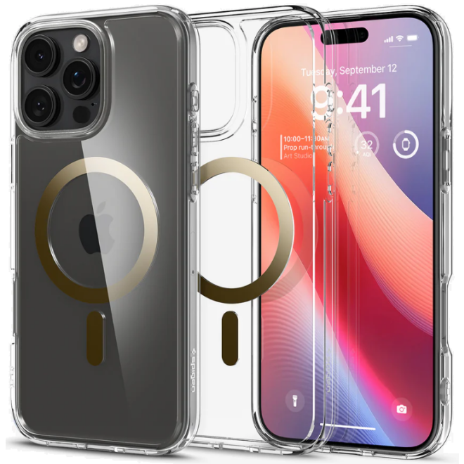 Θήκη Apple iPhone 16 Pro - Spigen Ultra Hybrid MagFit με MagSafe - Gold