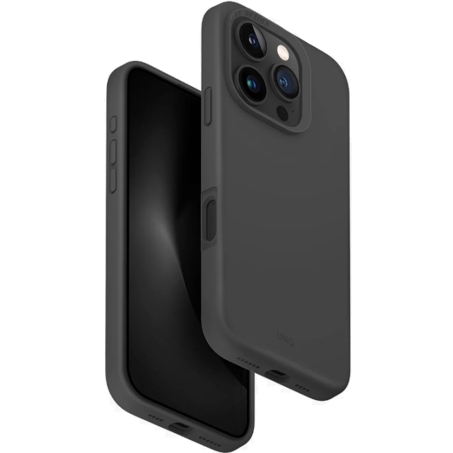 Θήκη Apple iPhone 16 Pro - Uniq Lino Hue MagClick Ανθεκτική Σκληρή με MagSafe & 2 x Πλαίσια Κάμερας - Grey