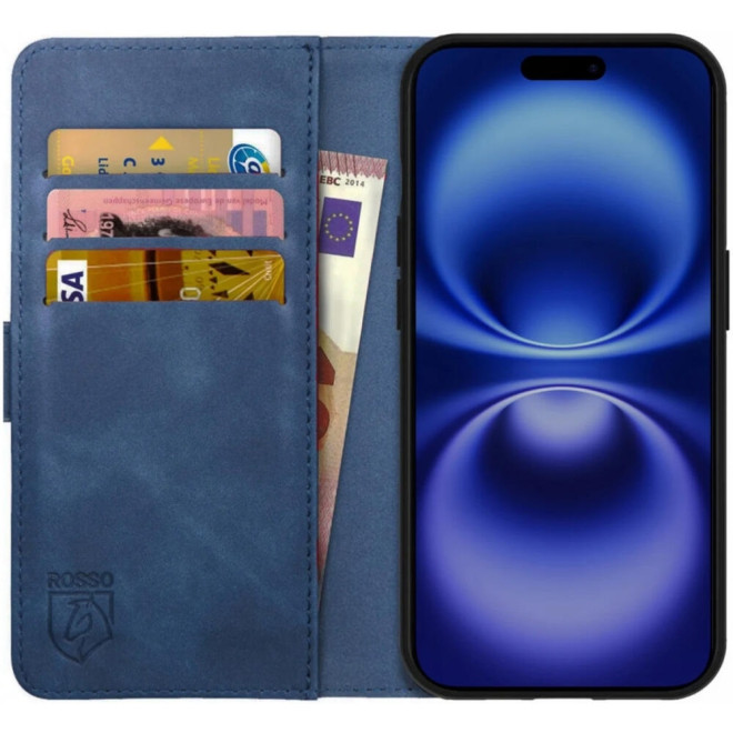 Θήκη Apple iPhone 16 - Rosso Element PU Πορτοφόλι - Blue