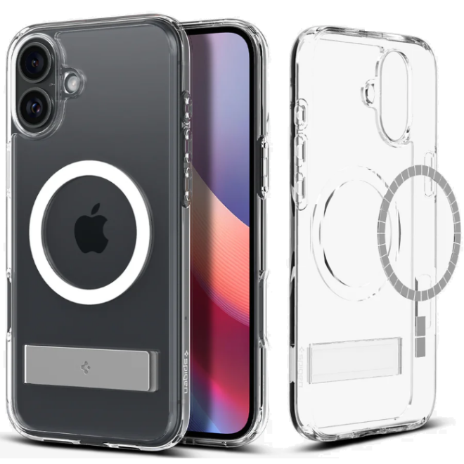 Θήκη Apple iPhone 16 - Spigen Ultra Hybrid S MagFit Σκληρή με MagSafe - Crystal Clear