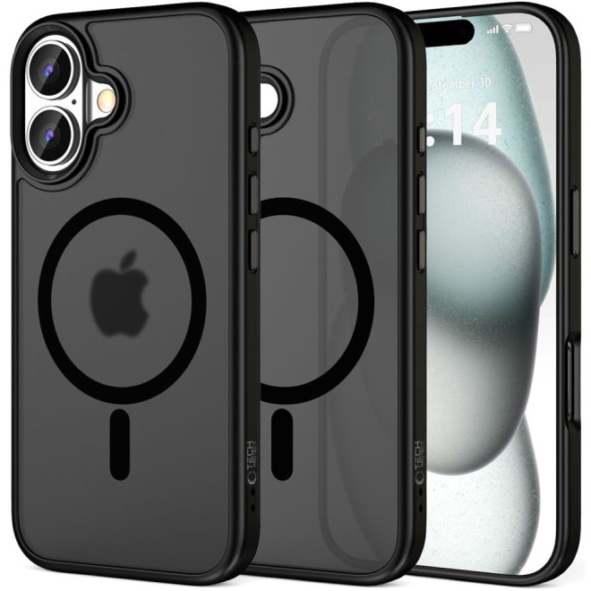 Θήκη Apple iPhone 16 - Tech-Protect MagMat Σκληρή Ημιδιάφανη με MagSafe - Matte Black