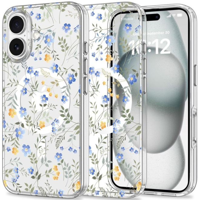 Θήκη Apple iPhone 16 - Tech-Protect MagMood Σκληρή με MagSafe - Spring Flowers