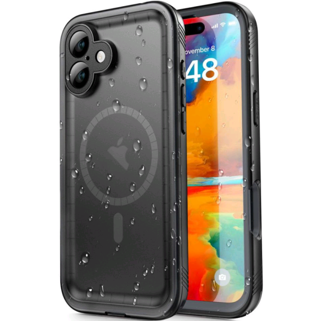 Θήκη Apple iPhone 16 - Tech-Protect Shellbox IP68 Full Body 360° Ανθεκτική Αδιάβροχη με MagSafe - Black