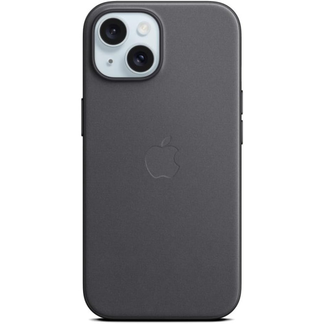 Θήκη Apple iPhone 15 - Official Apple FineWoven Case Υφασμάτινη με MagSafe - Black