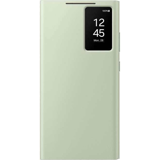 Θήκη Flip με Ενεργό Πορτάκι - Samsung Galaxy S24 Ultra - Official Samsung Smart View Wallet Case - Light Green