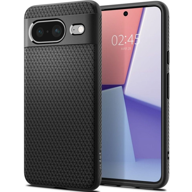 Θήκη Google Pixel 8 - Spigen Liquid Air Σιλικόνης - Matte Black