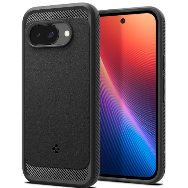 Θήκη Google Pixel 9a Spigen Rugged Armor MagFit με MagSafe Matte Black