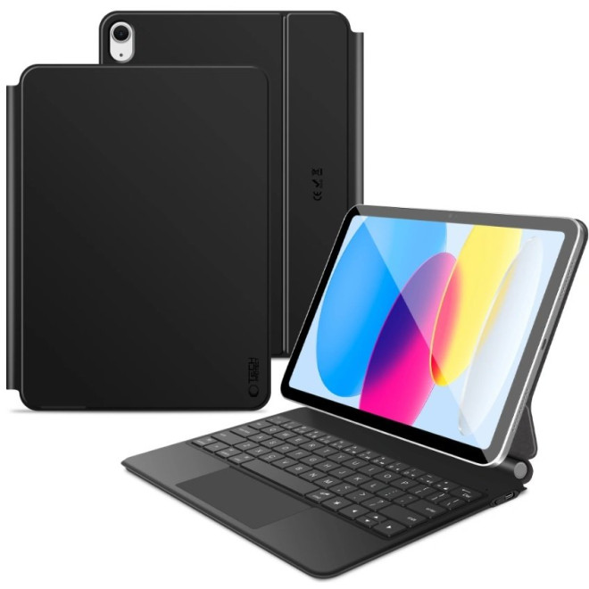Θήκη iPad (A16) 11th Gen. 2025 11" / 10th Gen. 2022 10.9" Tech-Protect Smartcase Magnetic + Keyboard Μαγνητική με Πληκτρολόγιο Bluetooth Black