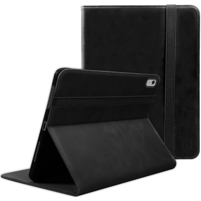 Θήκη iPad Air 7 2025 11" / Air 6 2024 11" / Air 5 2022 10.9" / Air 4 2020 10.9" Rosso Deluxe Δερμάτινη με Υποδοχή για Apple Pencil - Black 