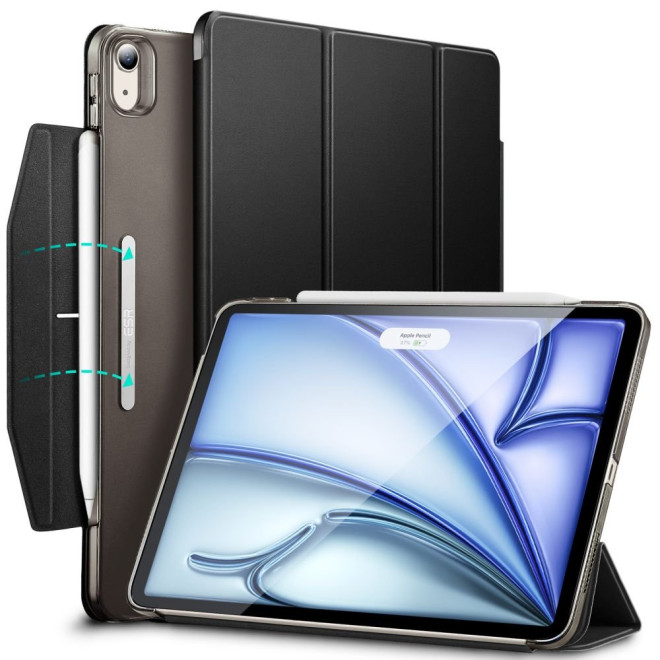 Θήκη iPad Air 7 2025 11" / iPad Air 6 2024 11" / Air 5 2022 10.9" / Air 4 2020 10.9" ESR Ascend Trifold με Υποδοχή για Apple Pencil Black