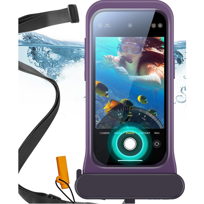 Θήκη iPhone 15 / 14 / 13 ESR Waterproof Pouch Pro Αδιάβροχη με Λουράκι IPX8 Purple