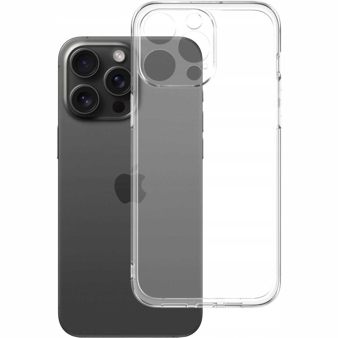 Θήκη iPhone 15 Pro Max Spacecase Clear Case Διάφανη Σιλικόνης 1mm Transparent