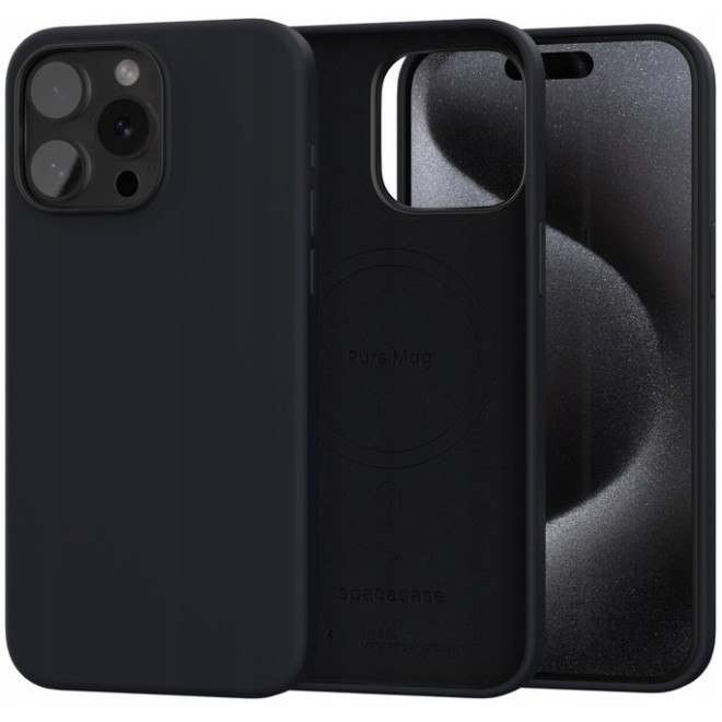 Θήκη iPhone 15 Pro Max Spacecase Pure Mag Σκληρή με MagSafe Black