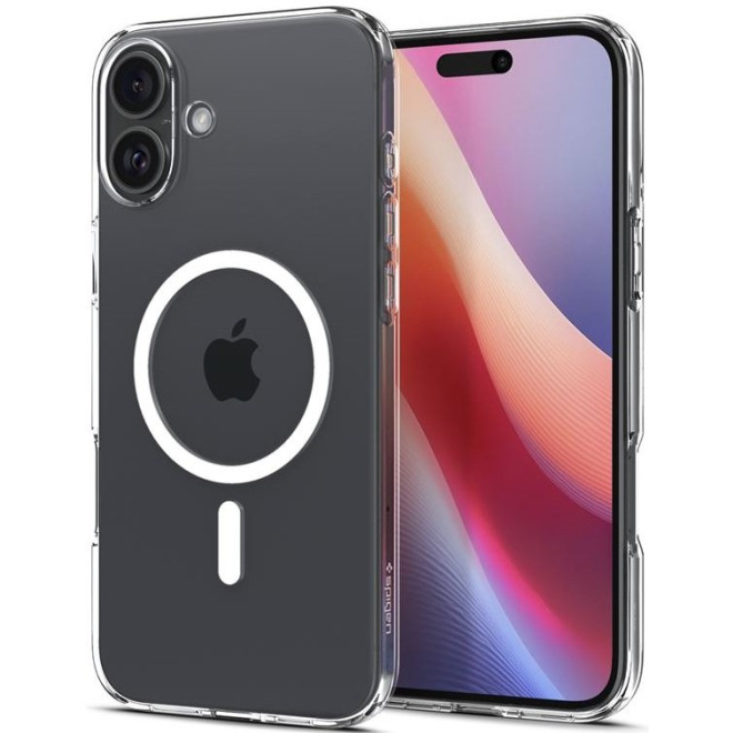 Θήκη iPhone 16 Plus Spigen Liquid Crystal MagFit Σιλικόνης με MagSafe Crystal Clear