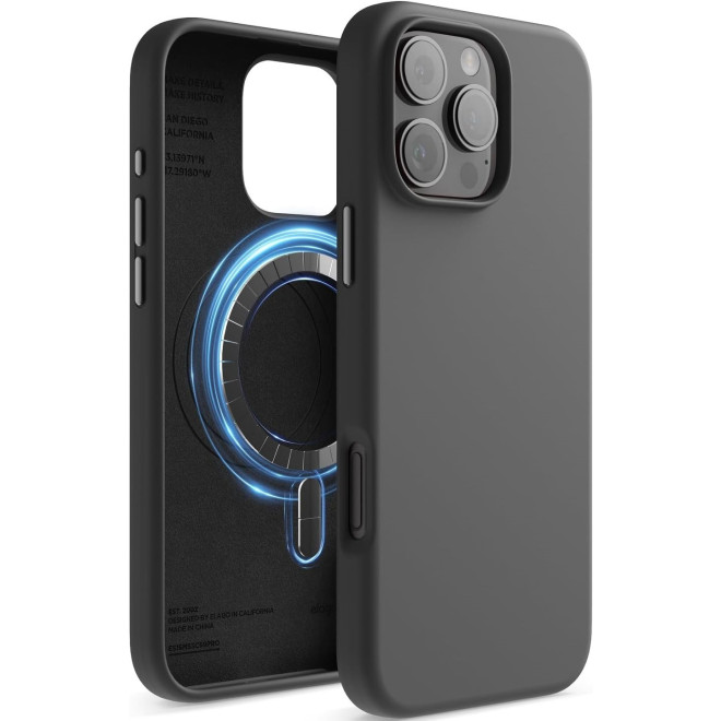 Θήκη iPhone 16 Pro Max Elago Magnetic Silicone Case Premium Σιλικόνης με MagSafe Black