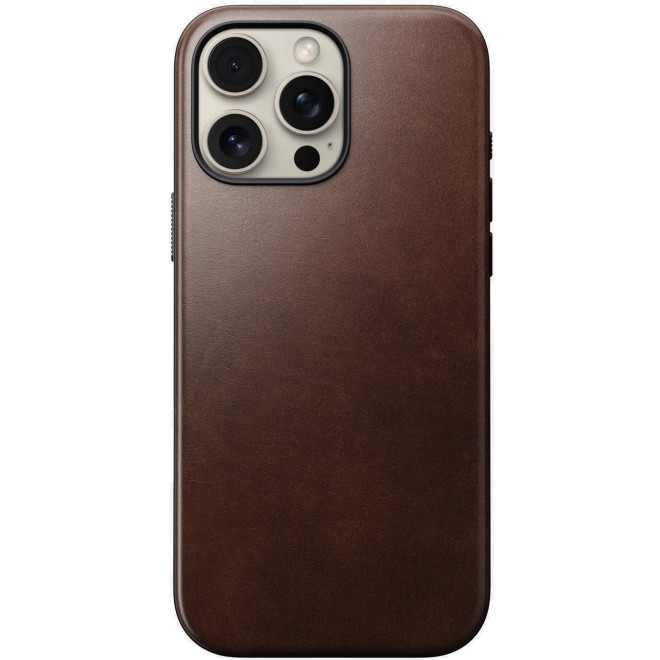 Θήκη iPhone 16 Pro Max Nomad Modern Leather Case Horween Δερμάτινη με MagSafe Rustic Brown