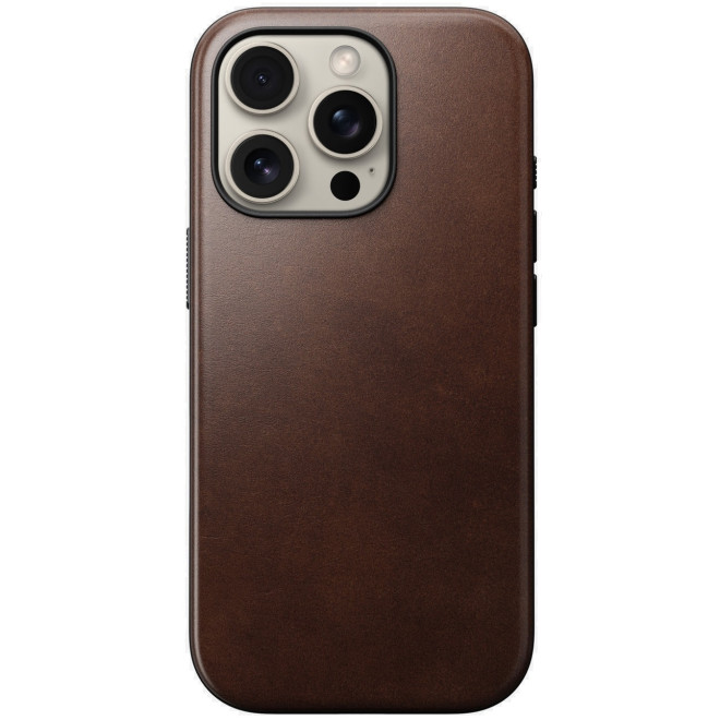 Θήκη iPhone 16 Pro Nomad Modern Leather Case Horween Δερμάτινη με MagSafe Rustic Brown