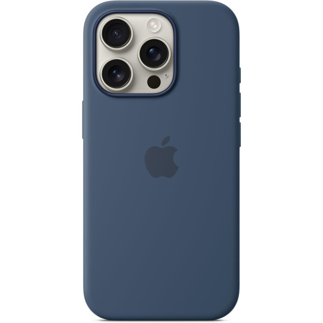 Θήκη iPhone 16 Pro Official Apple Silicone Case Σιλικόνης με MagSafe Denim