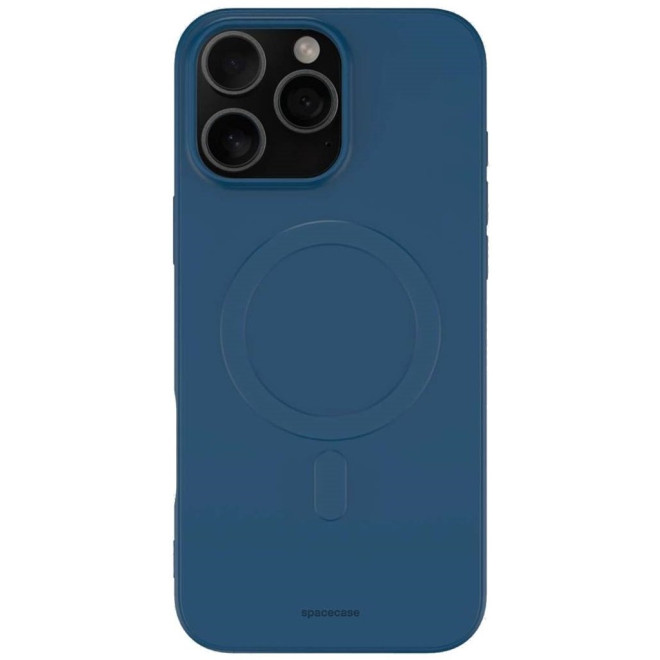 Θήκη iPhone 16 Pro Spacecase Silicone Magnetic Case Σιλικόνης με MagSafe Blue