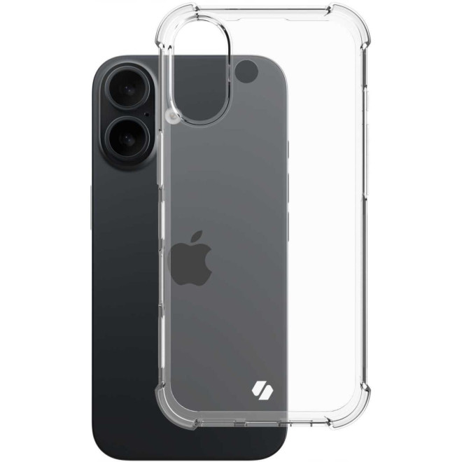 Θήκη iPhone 16 Spacecase Anti-Shock Διάφανη Σιλικόνης 1mm Clear