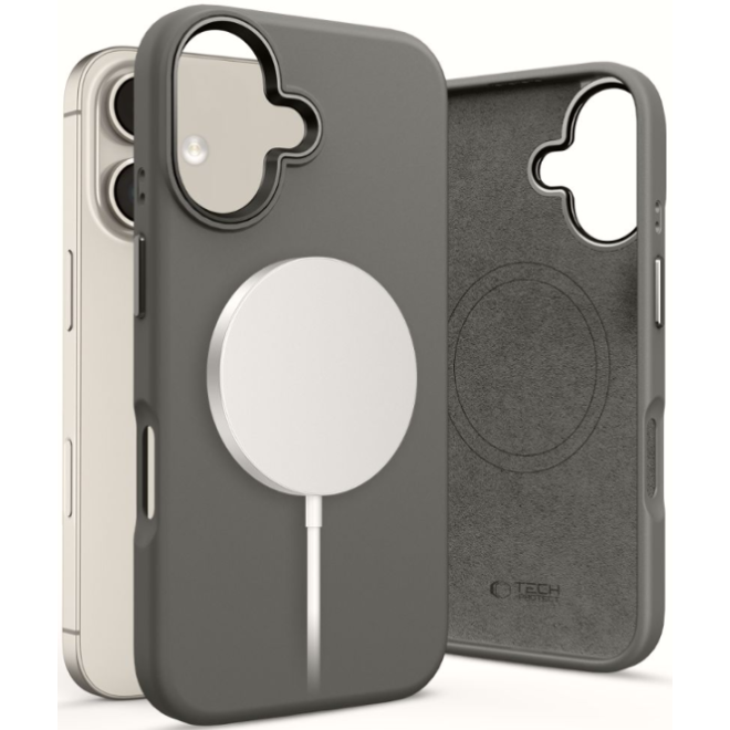 Θήκη iPhone 16 Tech-Protect Silicone Pure MagSafe Σιλικόνης με MagSafe Clay