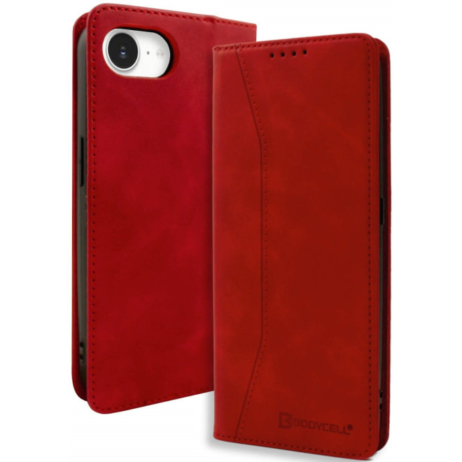 Θήκη iPhone 16e Bodycell Book Case Πορτοφόλι Red