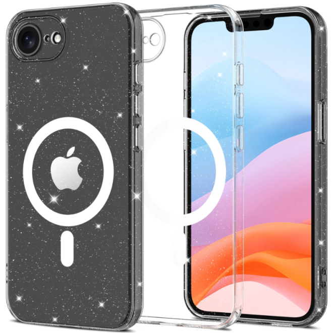 Θήκη iPhone 16e Tech-Protect FlexAir Hybrid Σκληρή Διάφανη με MagSafe Glitter