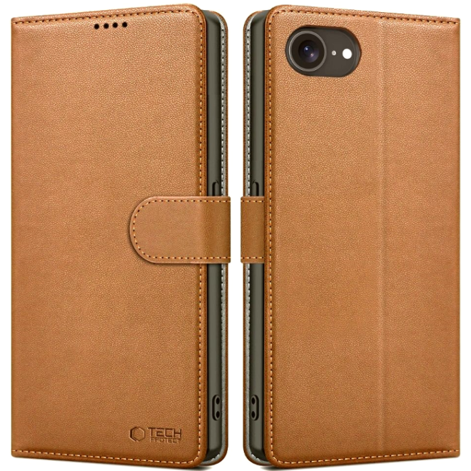 Θήκη iPhone 16e Tech-Protect Wallet Πορτοφόλι Brown