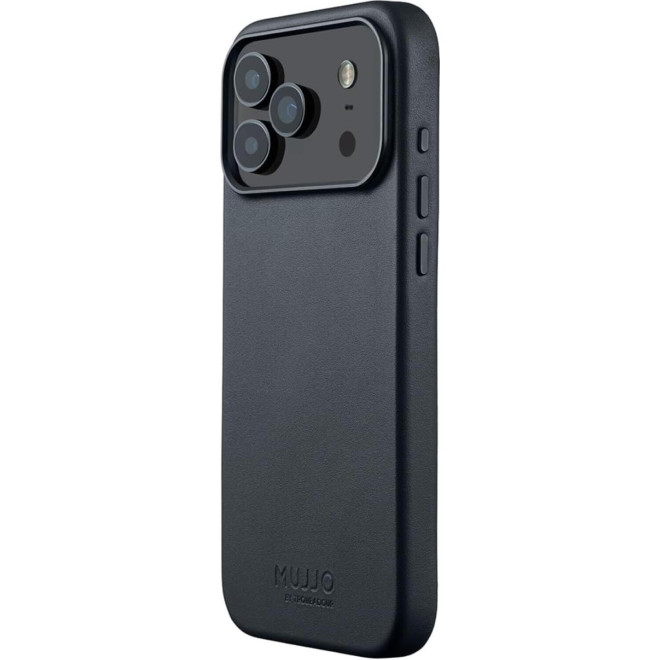 Θήκη iPhone 17 Pro Max MUJJO by Troubadour Full Leather Case Δερμάτινη με MagSafe Basalt
