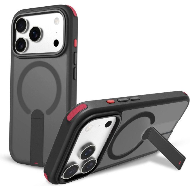 Θήκη iPhone 17 Pro Max Prodigee Formula K1 Ημιδιάφανη Ανθεκτική με MagSafe & KickStand Smoke