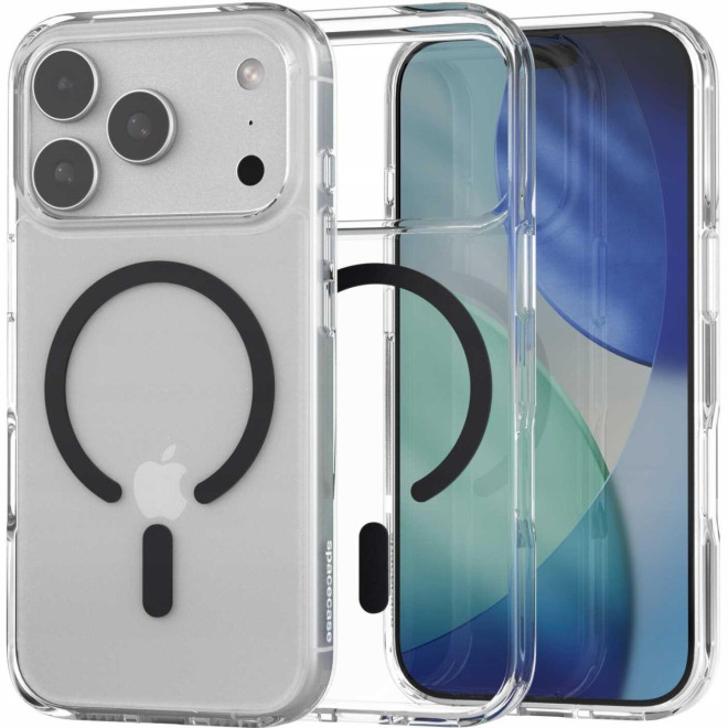 Θήκη iPhone 17 Pro Max Spacecase Clear MagSafe Σκληρή Διάφανη με MagSafe Black