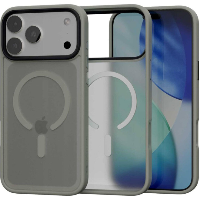 Θήκη iPhone 17 Pro Max Spacecase Fusion Mag Ημιδιάφανη Σκληρή με MagSafe Gray