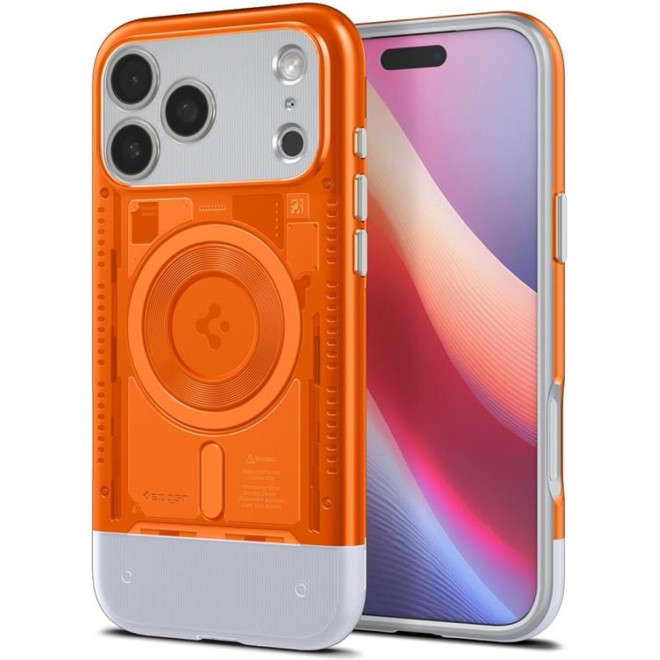 Θήκη iPhone 17 Pro Max Spigen Classic C1 MagFit Ανθεκτική Σκληρή με MagSafe Tangerine