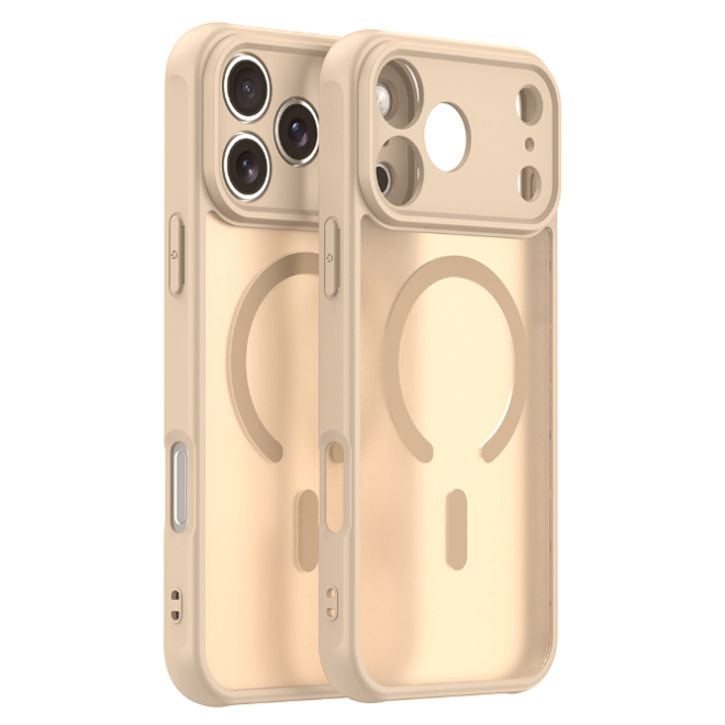 Θήκη iPhone 17 Pro Max Techsuit HaloFrost II MagSafe Σκληρή Ημιδιάφανη με MagSafe Gold