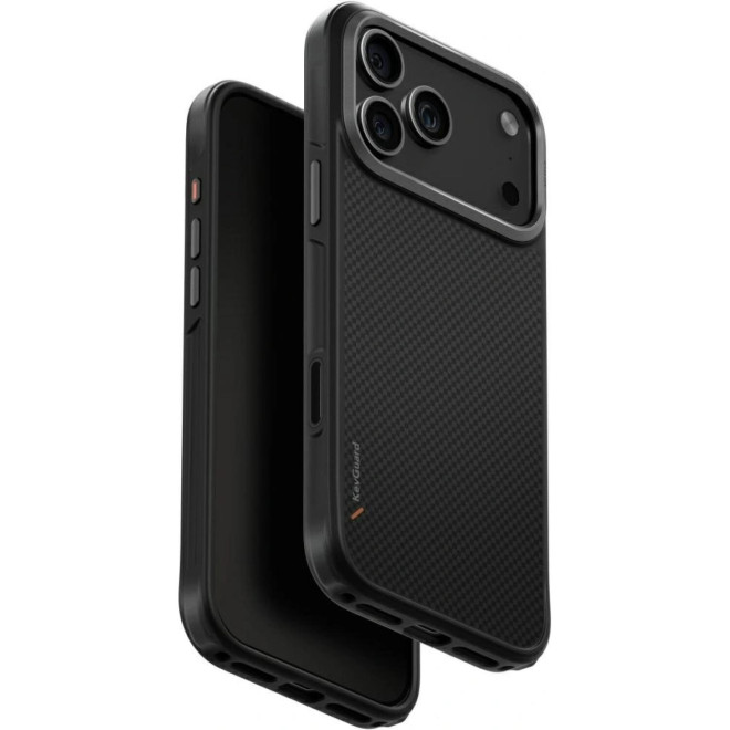Θήκη iPhone 17 Pro Max Uniq Keva Ανθεκτική Aramid Fiber με MagSafe Carbon Black